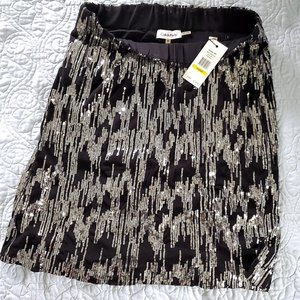 NWT Chic Calvin Klein Sequin Skirt, Sz Med